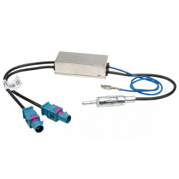 Переходник антенный ISO ANT-3AMP "FAKRA"с усилителем/ Ford, Audi, Seat, Skoda, VW